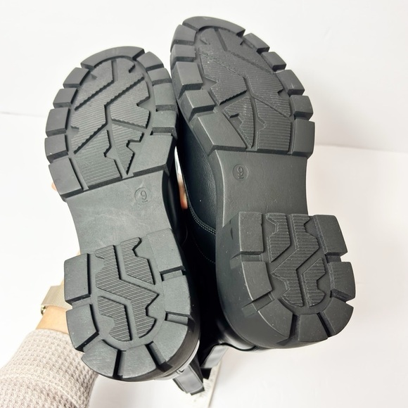 MYSOFT BLACK ANKLE BOOTS WOMEN ZIP SYNTHETIC LEATHER BOOTS SIZE 9 NEW WITH BOX - Picture 2 of 9